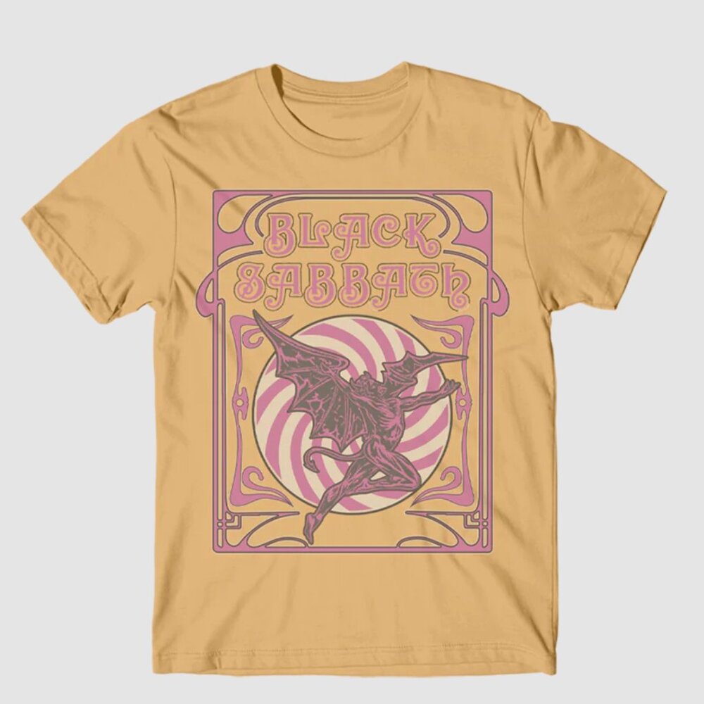 Black Sabbath Pastel Henry T-Shirt, Size Small